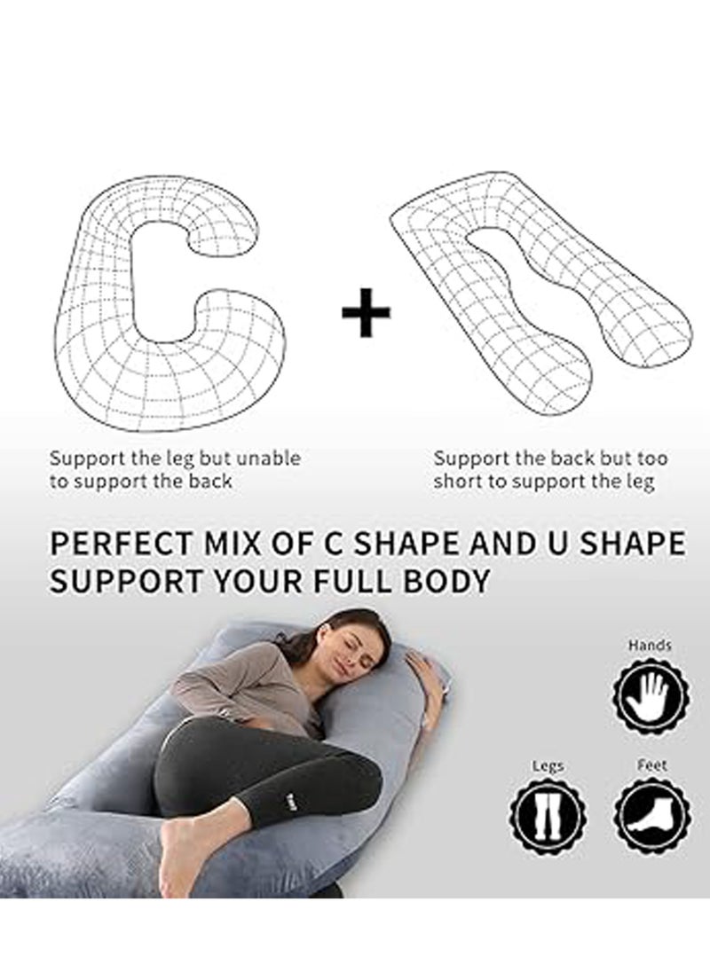 molody U-Shaped Pregnancy Pillow Full Body Maternity Support Pillow  - Image 3