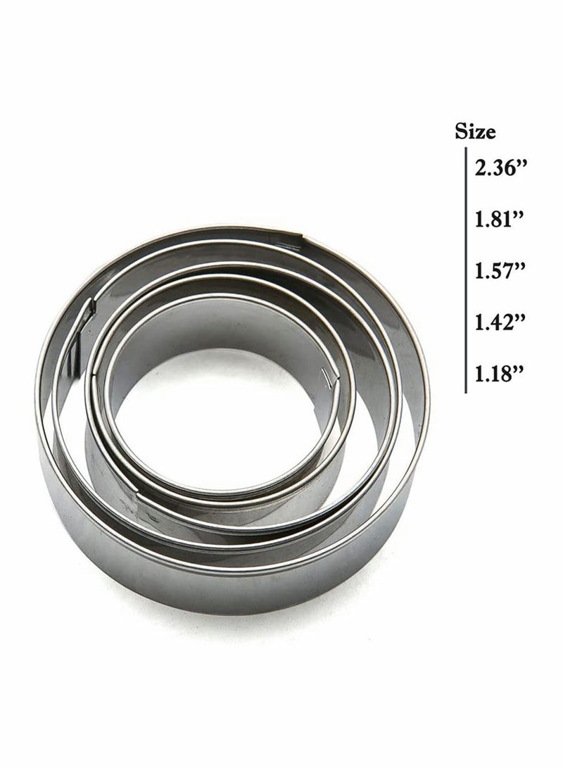 Y&D 20 Pieces Cookie Cutters Set, Biscuit Pastry 4 Shapes (Star Heart Flower Round Shapes) Stainless Steel for Baking  - Image 3