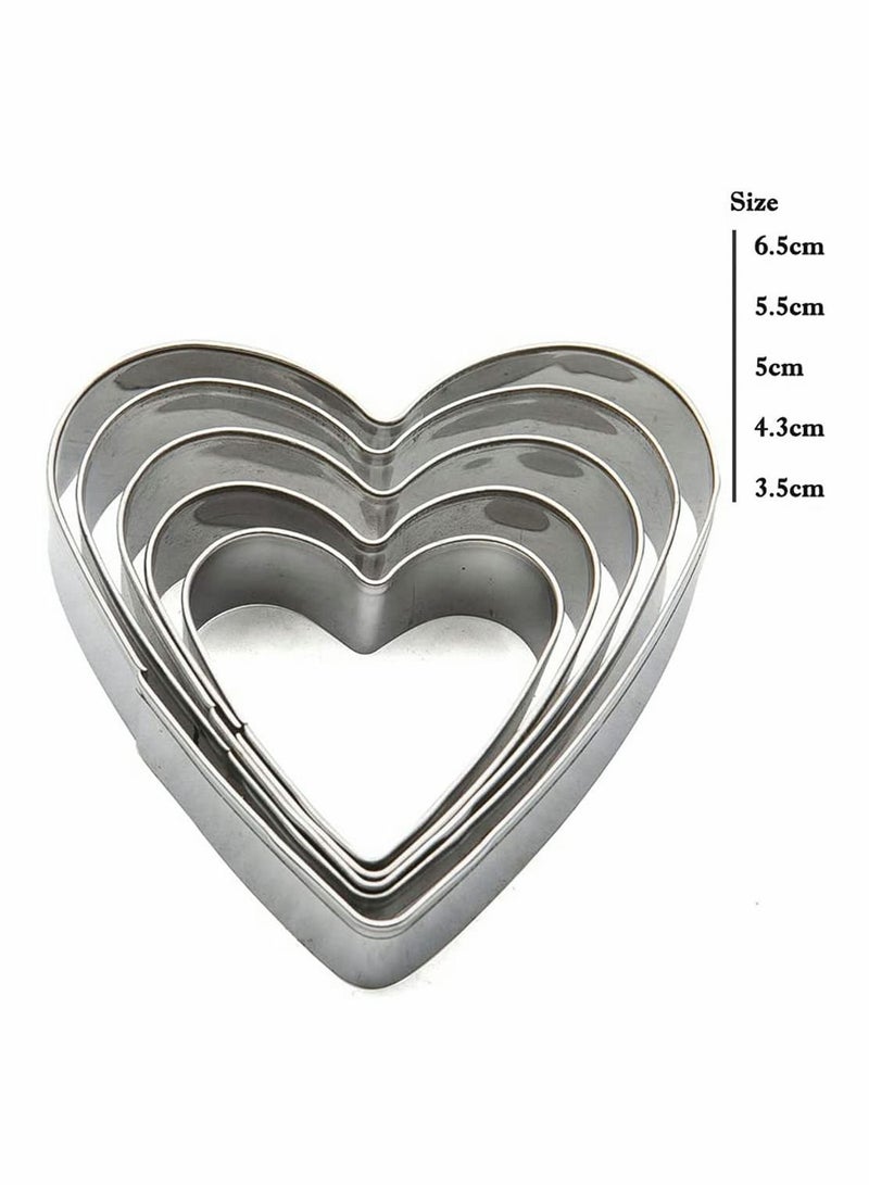 Y&D 20 Pieces Cookie Cutters Set, Biscuit Pastry 4 Shapes (Star Heart Flower Round Shapes) Stainless Steel for Baking  - Image 5