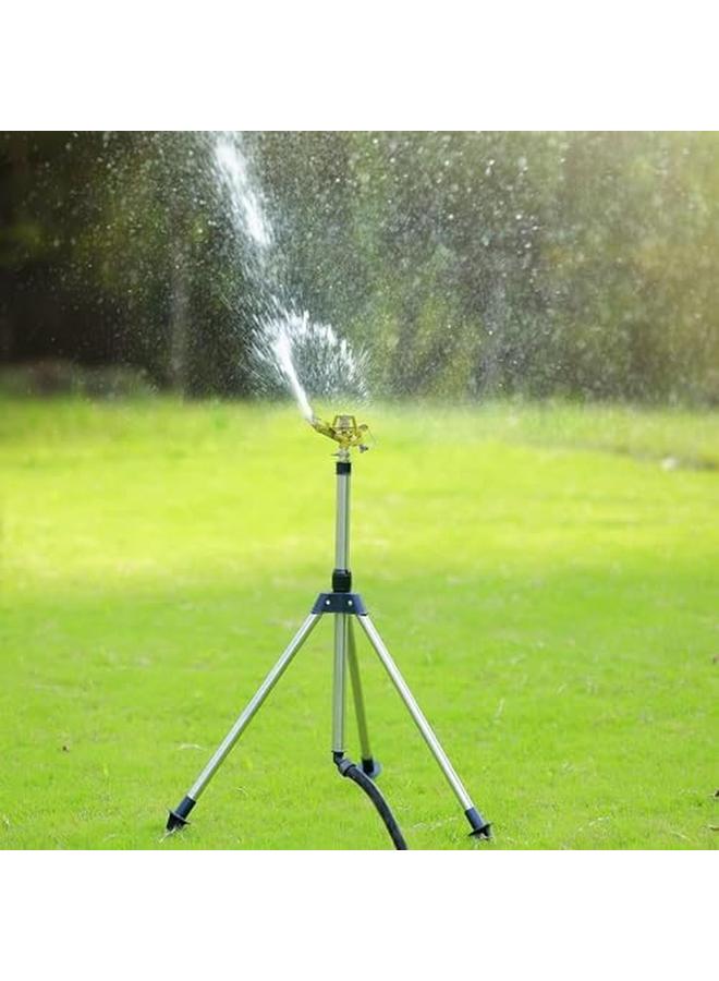 SGC Impact Sprinkler On Tripod Base 360 Degree Large Area Sprinklers For Yard Suitable For Agriculture Lawn Sprinkler Heavy Duty Brass Sprinkler Head - Image 2