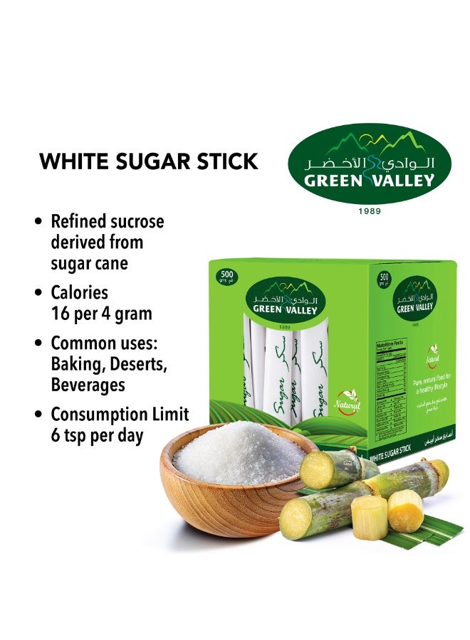 Green Valley White Sugar Sachet Sticks 500 g – Pure Refined Sugar, Single-Serve Pack - Image 4