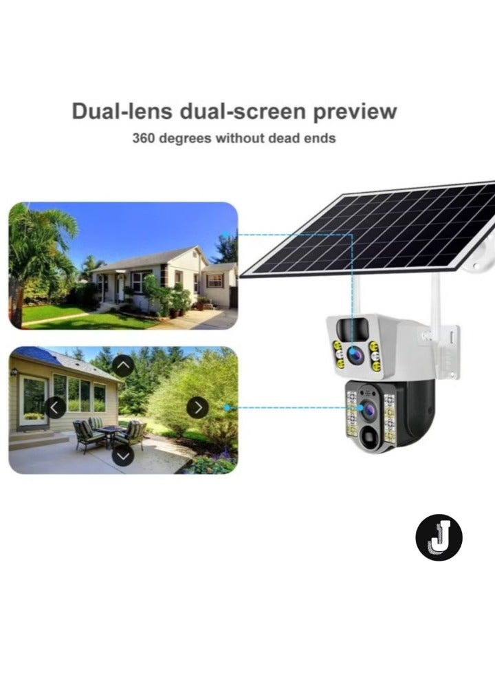 JAJEEK NEW 4G Smart Solar Security Camera 8MP Dual Lens | Wireless Outdoor CCTV with AI Motion Detection, Full Color Night Vision, Two-Way Audio, Waterproof Design & Remote App Control - Image 4