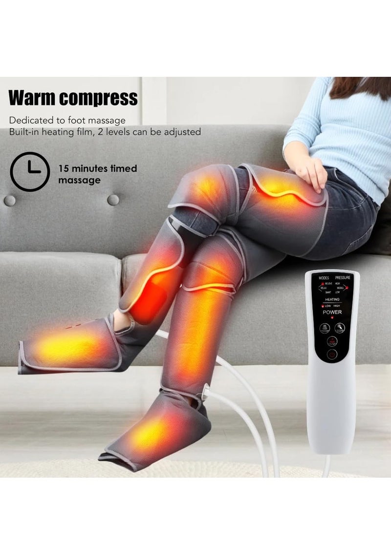 Full Legs Massager, Air Pressure Air Wave Heat Compress, Leg Massager, with Heart Gift for Mom and Dad