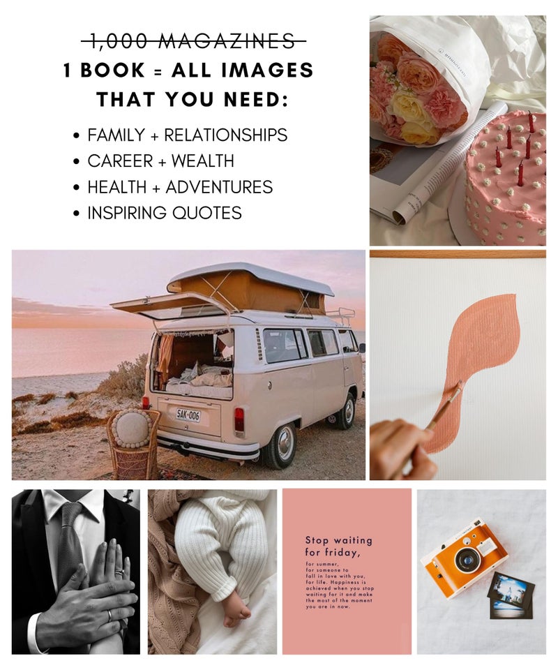 Lamare Vision Board Book - 1000+ Aesthetic Vision Board Images & Motivational Quotes, Vision Board Supplies, Vision Board Kit, Collage Book for Manifestation, Self Care & Goal Setting - Image 5