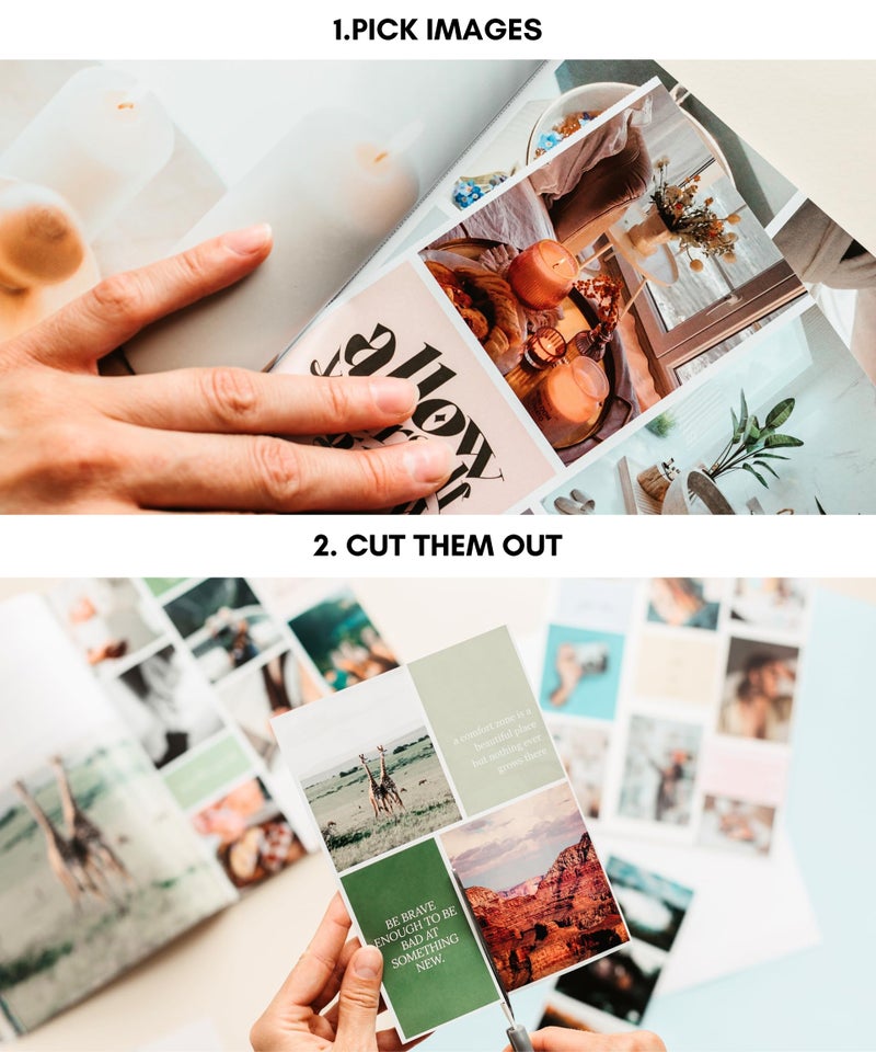 Lamare Vision Board Book - 1000+ Aesthetic Vision Board Images & Motivational Quotes, Vision Board Supplies, Vision Board Kit, Collage Book for Manifestation, Self Care & Goal Setting - Image 3
