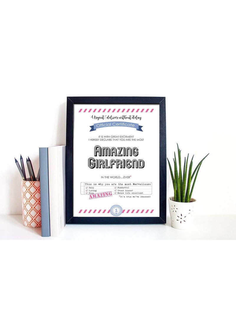 Paper Plane Design PAPER PLANE DESIGN Certificate Framed A4 Size With Table Stand And Hanging Hook (A4 Frame_02)  - Image 1