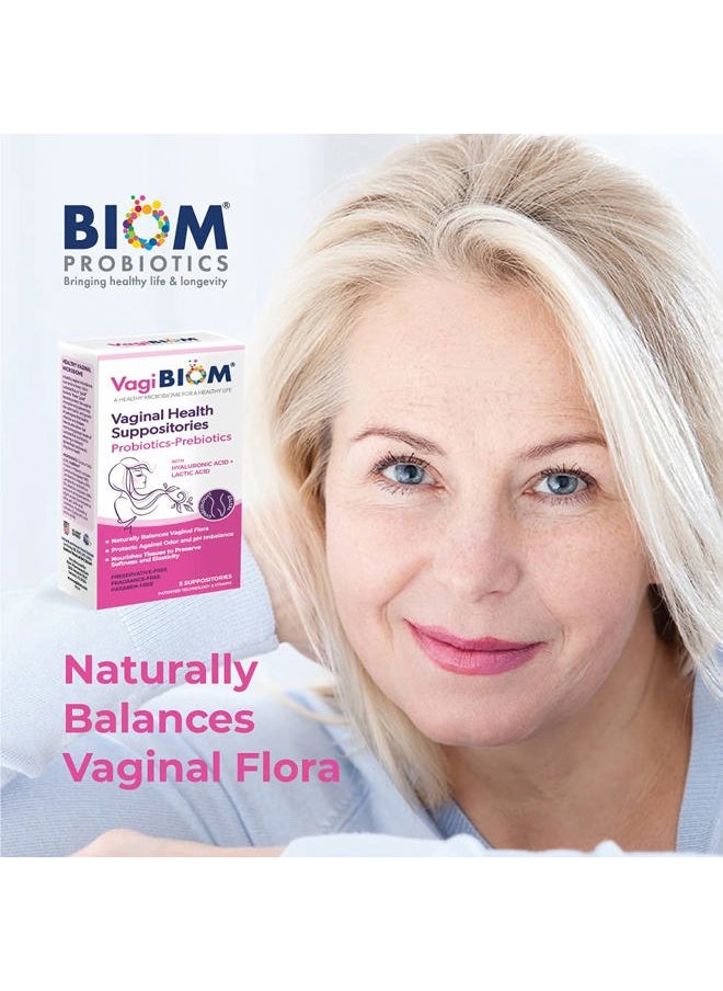 VagiBiom - Lactobacillus Suppository: Microbiome Flora balance and Odor Control Regimen; Balance and Nourishes Healthy Flora; Paraben-Free Preservative-Free - Image 1