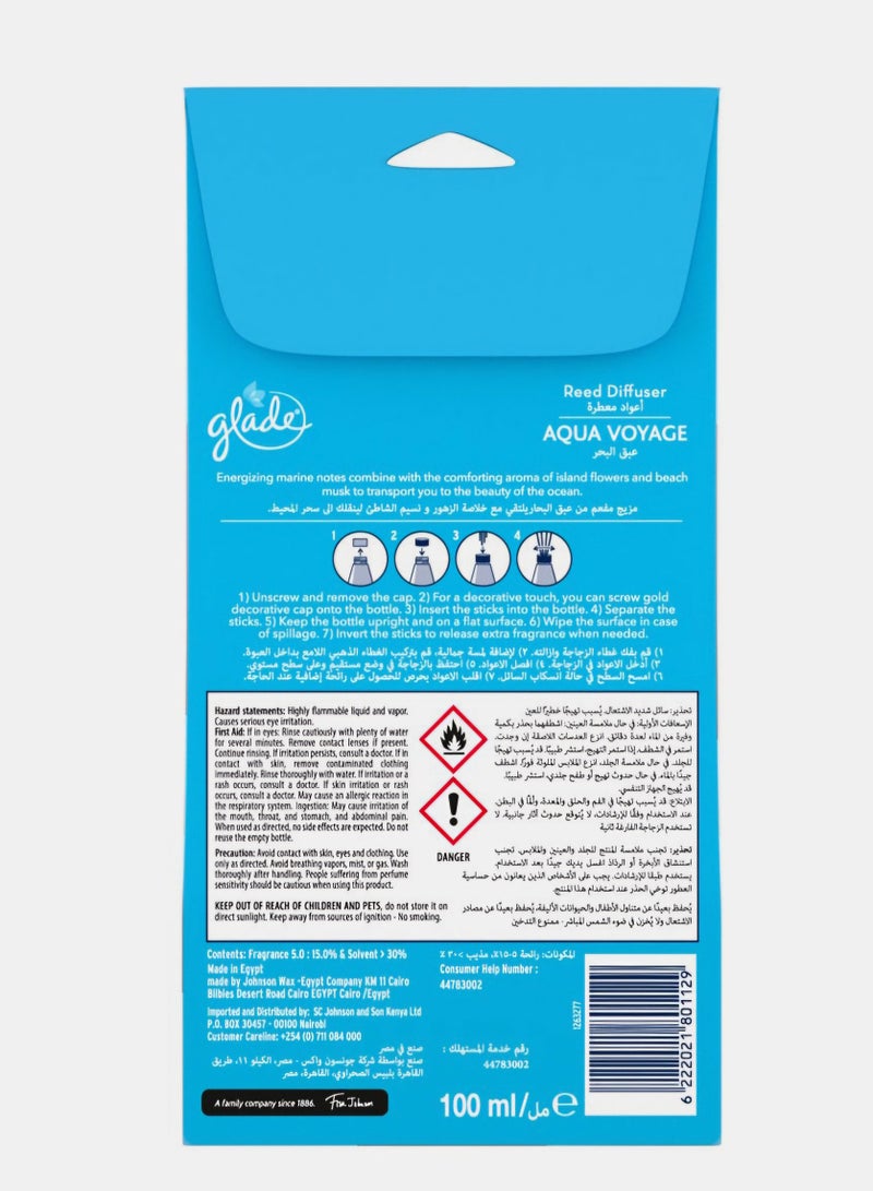Glade Aqua Voyage Reed Diffuser 100 ml - Image 2