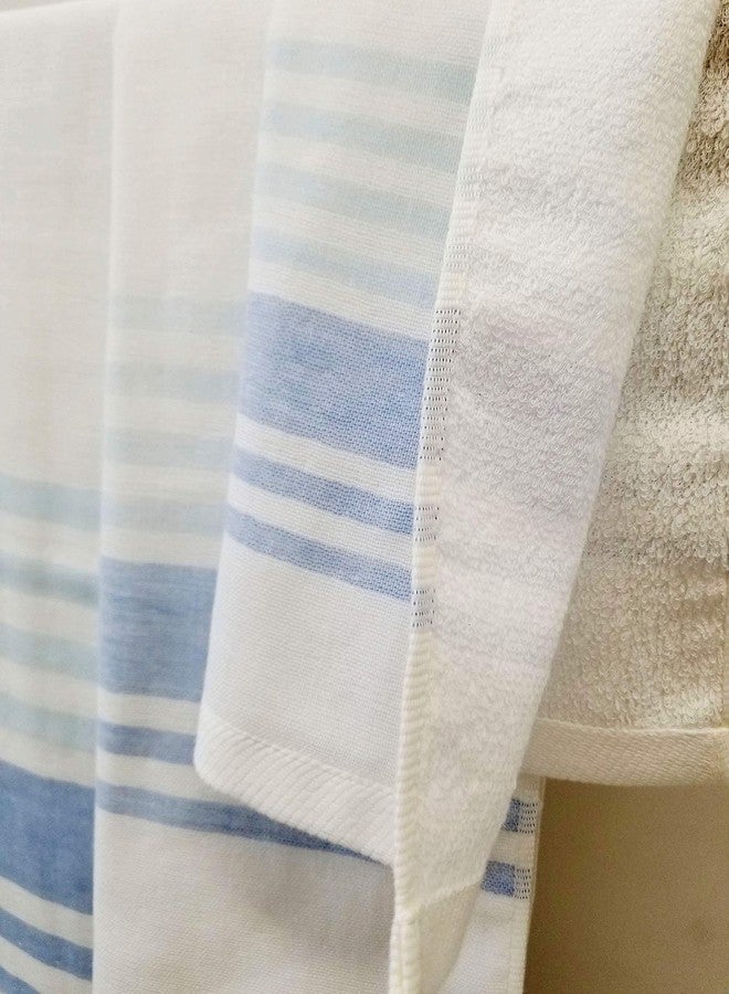 IPPINKA Senshu Japanese Towel, Ultra Soft, Quick-Drying, Two-Tone End Stripes, Blue (Hand Towel) - Image 5