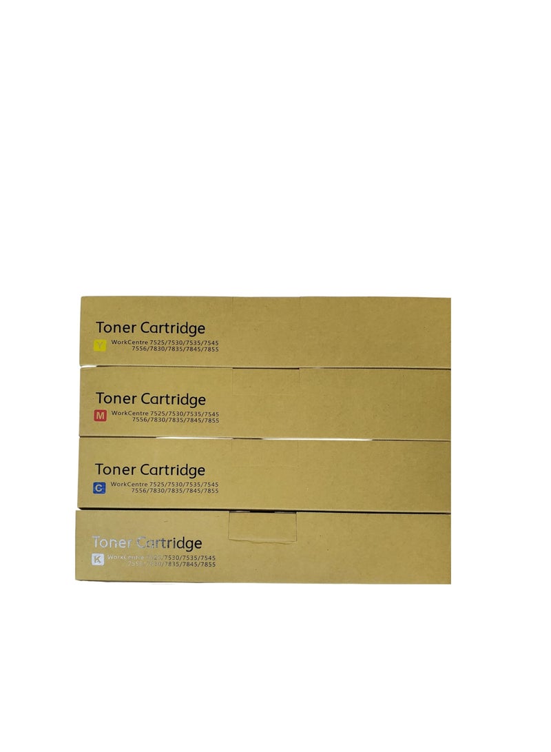 Terabyte XE-7525 WorkCentre 7525 Toner Cartridge Set 4 Pack 006R01519 006R01520 006R015121 006R01522 Toner Replacement for Xerox 7525 7530 7535 7545 7556 7830 7835 7845 7855 Printer (1BK/1C/1M/1Y) PLEASE CHECK PART NUMBER :006R01519 006R01520 006R01521 006R01522 - Image 2
