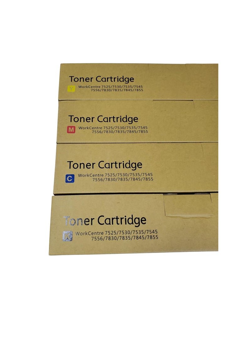 Terabyte XE-7525 WorkCentre 7525 Toner Cartridge Set 4 Pack 006R01519 006R01520 006R015121 006R01522 Toner Replacement for Xerox 7525 7530 7535 7545 7556 7830 7835 7845 7855 Printer (1BK/1C/1M/1Y) PLEASE CHECK PART NUMBER :006R01519 006R01520 006R01521 006R01522 - Image 3