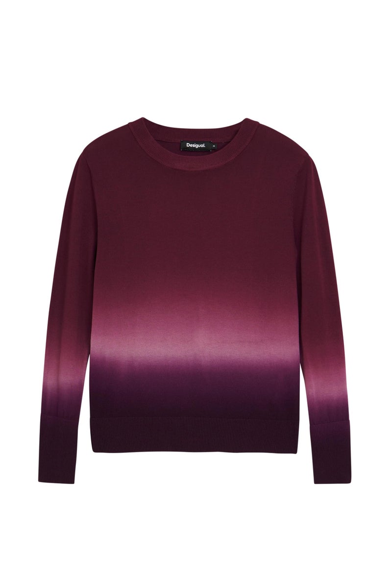 Desigual Womens Gradient Lightweight Sweater Red