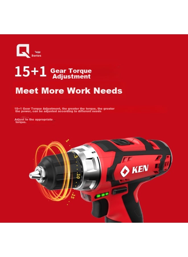 KEN Ruiqi Lithium Battery Drill, Hand Drill, Rechargeable Drill, Q Drill, 12v Single Battery, Multi-functional Industrial Electric Screwdriver, Hole Puncher - Image 3