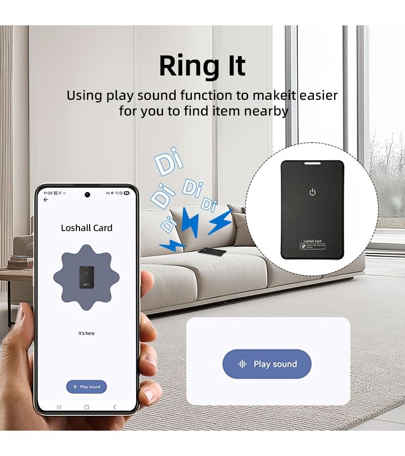 Smart Tracker Card Ultra Thin Anti Loss Device Compatible With Google Find Hub For Wallets And Keys 2 Piece Black - Image 4