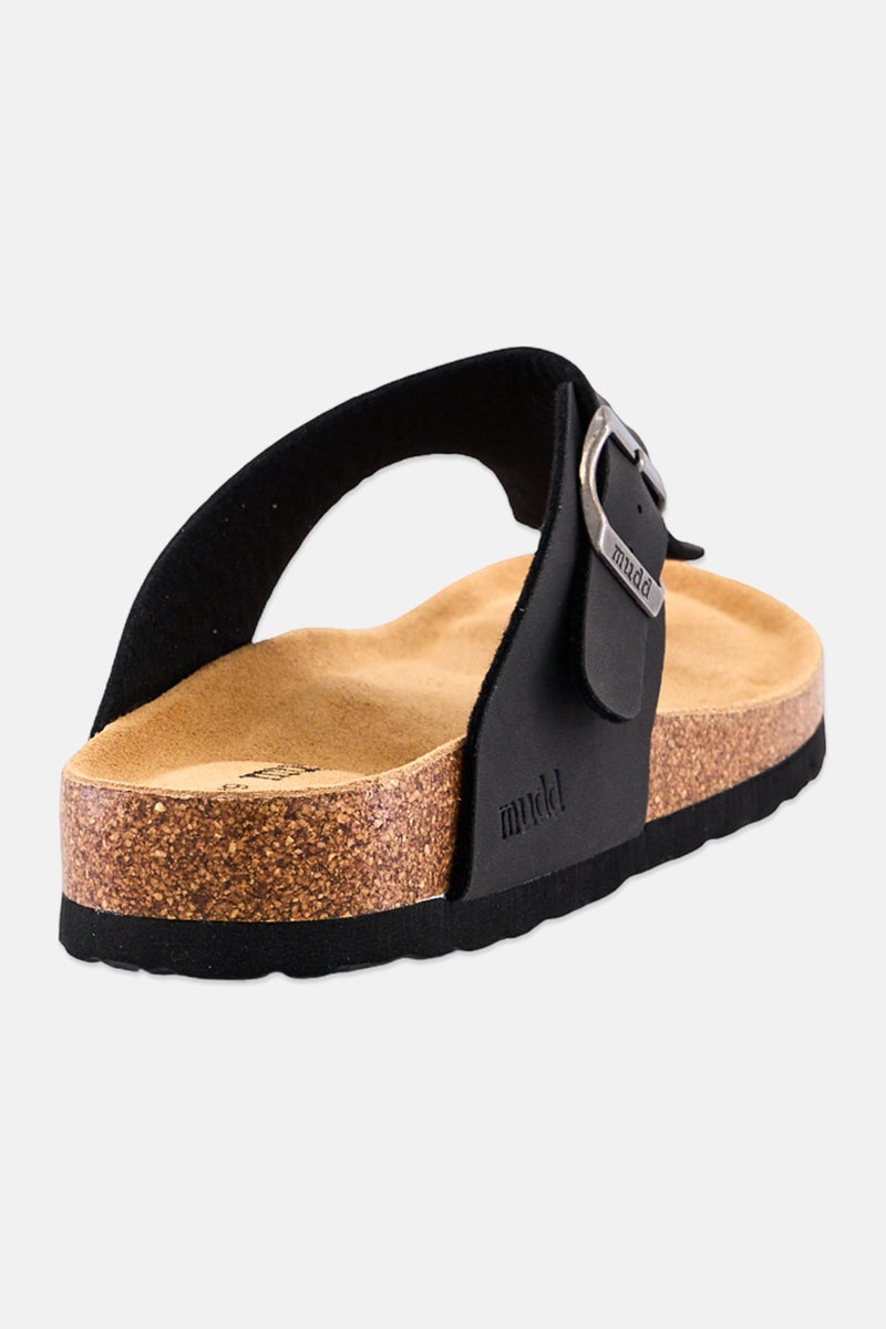 Mudd صنادل نسائية من الفلين سهلة الارتداء، سوداء - Image 3