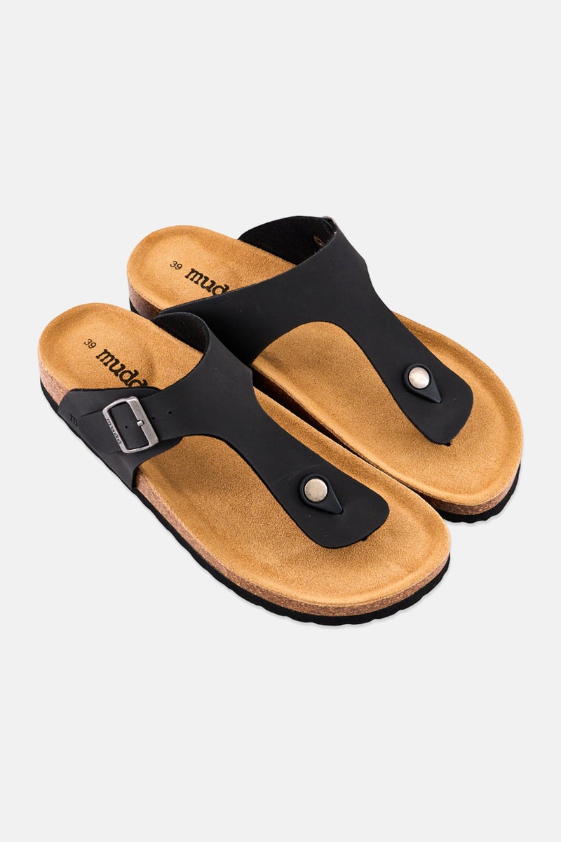 Mudd صنادل نسائية من الفلين سهلة الارتداء، سوداء - Image 2