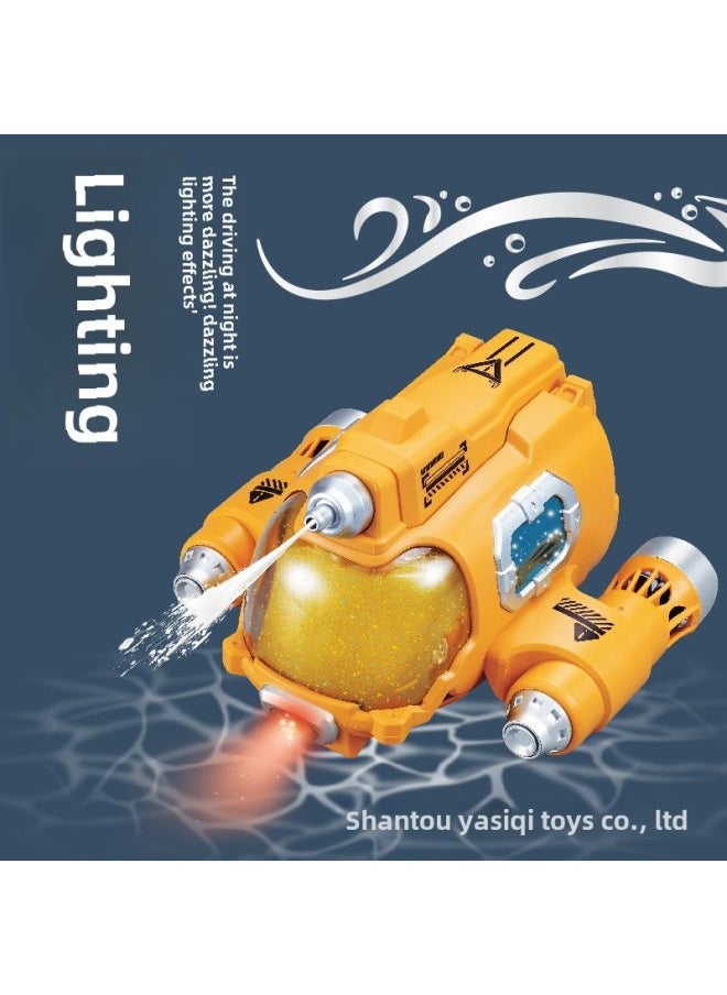 Multi-person Battle Remote Control Motorboat Double Propeller Remote Control Boat Summer Outdoor Swimming Pool Water Spray Toy Boat-Color:3737  Water Jet Boat-Specifications:English Color Box Packaging  - Image 4