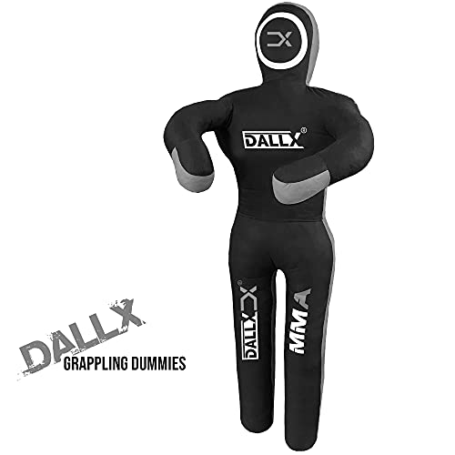 DALLX MMA Grappling Dummy BBJ Wrestling Brazilian Jiu Jitsu Punching Bag Judo Karate Throwing Boxing Fighting Dummy Self Defense Standing Position – UNFILLED (Black Grey, 6FT) - Image 5