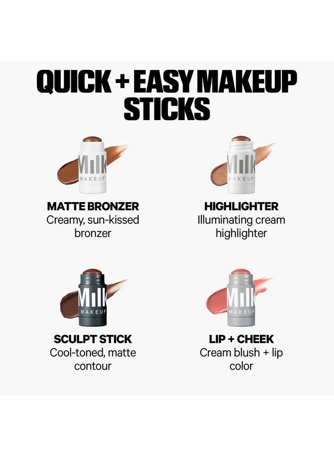 ميلك ميكب عصا تحديد الوجه ميلك ميك أب - كريم كونتور بتركيبة باردة اللون مع خلاصة الزعتر وزبدة المانجو - تركيبة مرطبة وقابلة للبناء تضيف عمقًا وأبعادًا - معززة (بني متوسط إلى متوسط)، 0.19 أونصة - Image 3