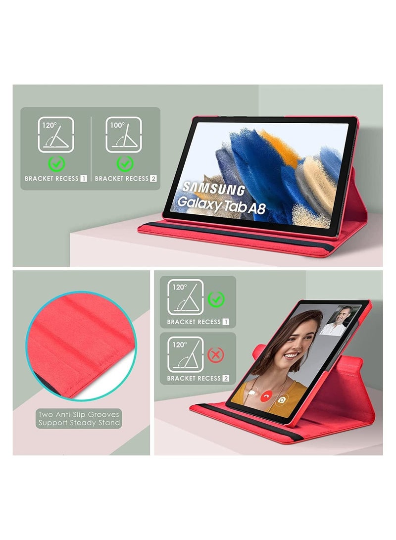 Galaxy Tab A8 Case 10.5 inch,Auto Sleep/Wake 360° Rotating Stand Folio Leather Case - Image 3