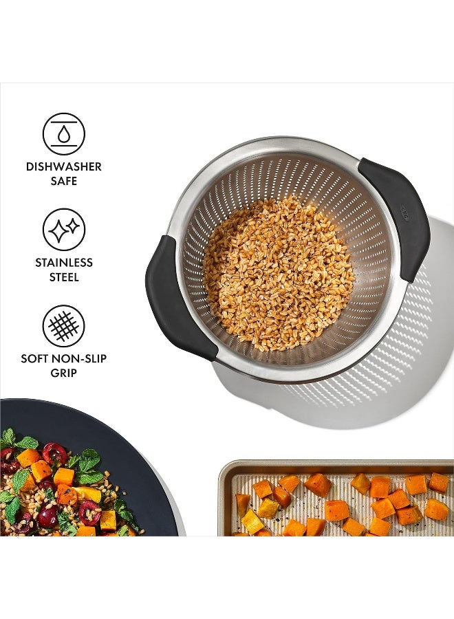 OXO Good Grips Stainless Steel 3 Qt./ 2.8L Colander - Image 4