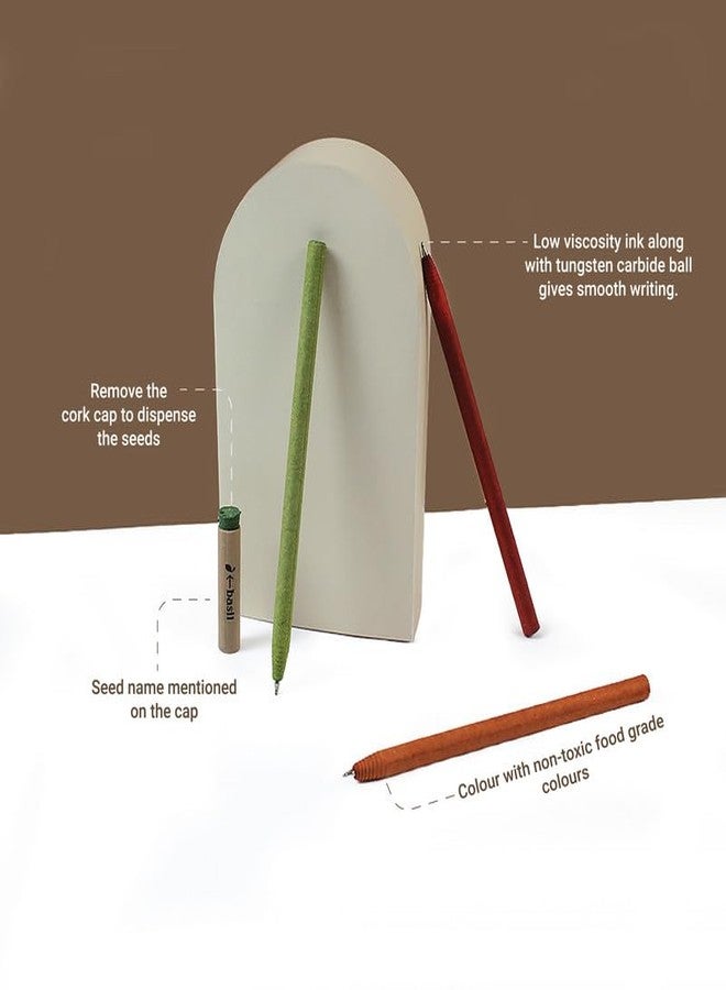 bioq Plantable Paper Pens Set (25 Pens) | 5 Seeds Varieties | Corporate & Personal Gift - Image 5