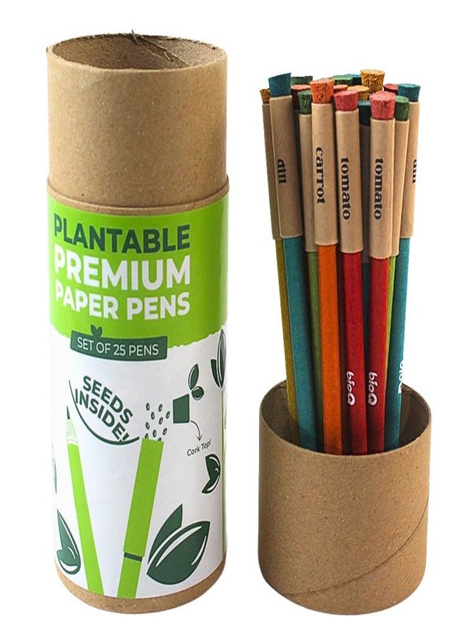 bioq Plantable Paper Pens Set (25 Pens) | 5 Seeds Varieties | Corporate & Personal Gift - Image 1