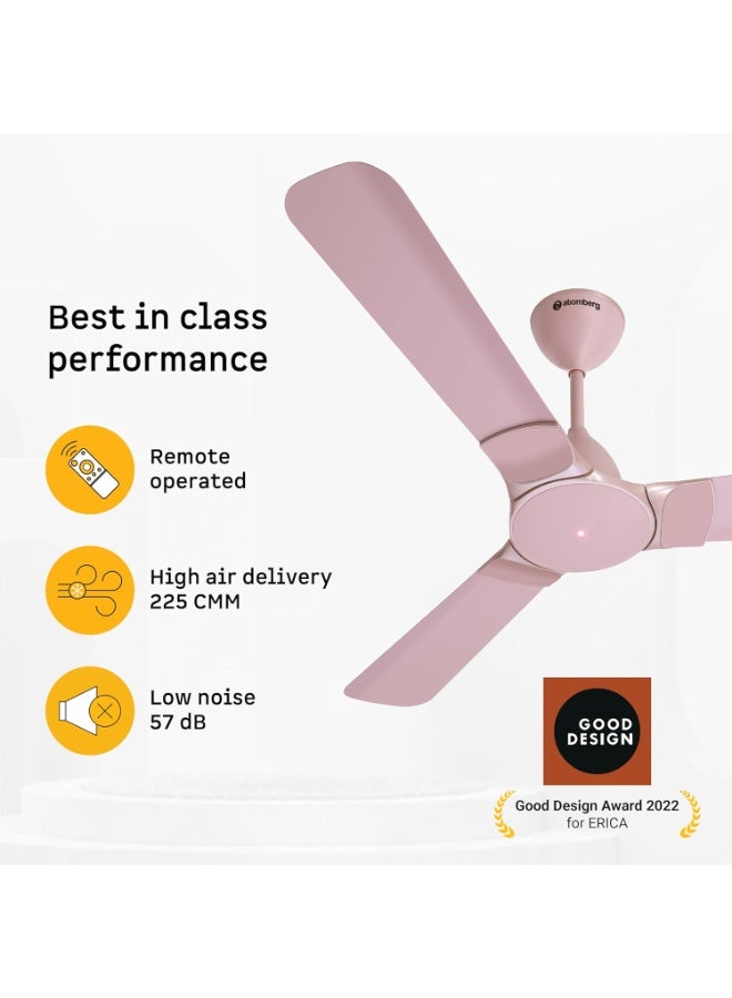 atomberg Erica Nuvo 1200mm BLDC Ceiling Fan with Remote | Award Winning Designer Fan | BEE 5 star | High Air Delivery | Low noise operation | Elegant Trims | 3 Year Warranty | Lotus Pink - Image 4