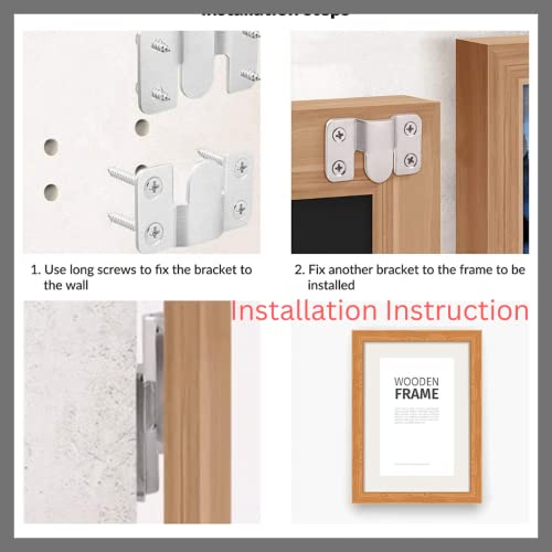 DESIRED DECOR Hanging Bracket Flush Mounted Clamp | Concealed Bracket | Steel Furniture Connector Hooks | Picture Mirror Frame Hooks | Interlocking Buckle headboard Furniture Connector Hook (Set of 5) - Image 3