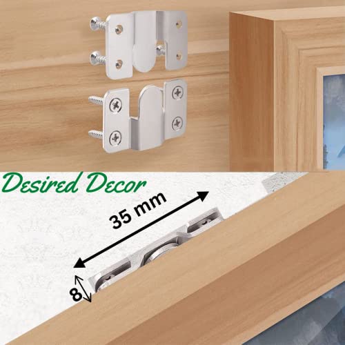 DESIRED DECOR Hanging Bracket Flush Mounted Clamp | Concealed Bracket | Steel Furniture Connector Hooks | Picture Mirror Frame Hooks | Interlocking Buckle headboard Furniture Connector Hook (Set of 5) - Image 2