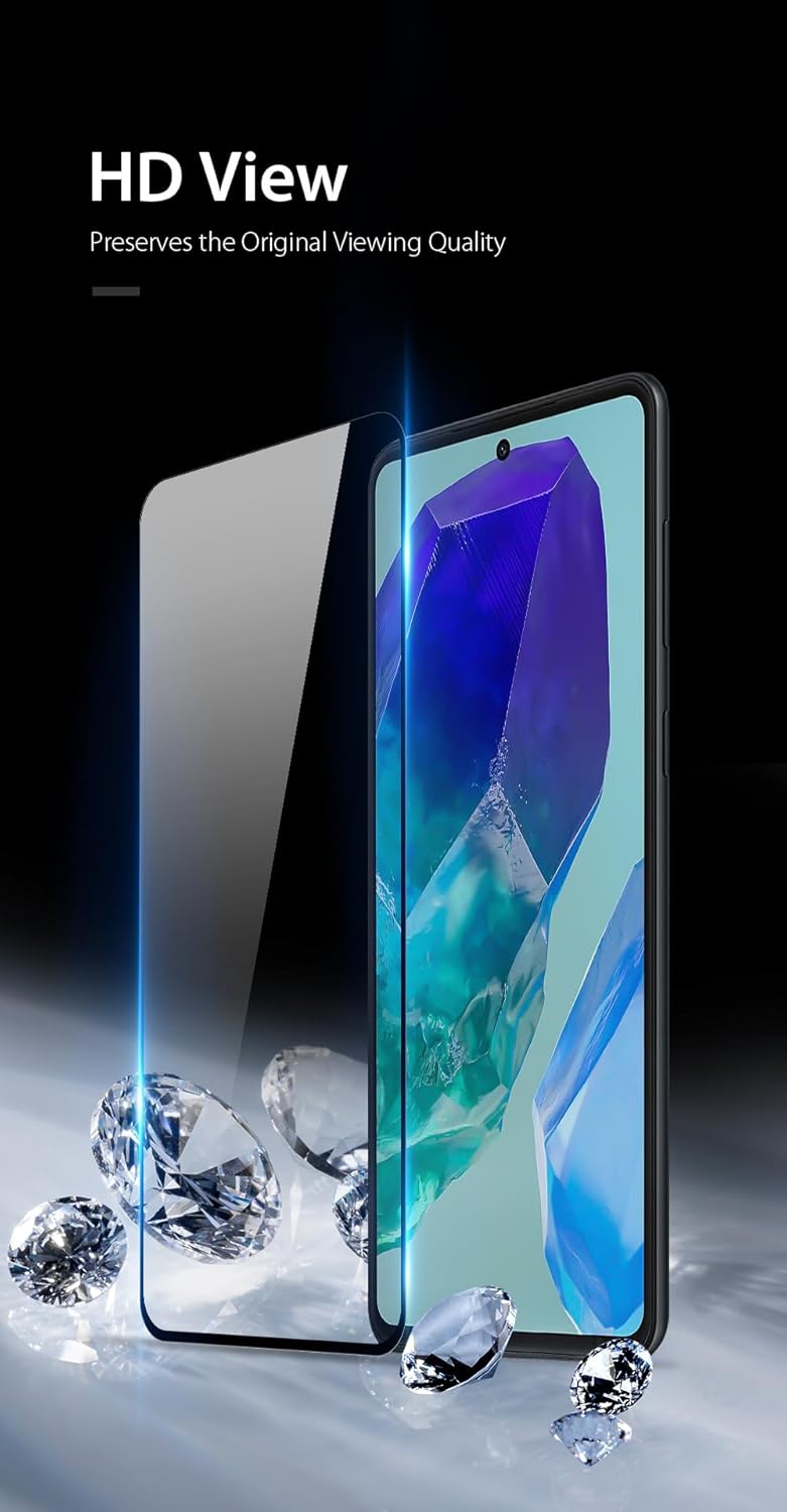 XTRENGTH Advanced HD+ Tempered Glass Screen Protector Designed for Samsung Galaxy M55 / M55s / F55 5G - Edge to Edge Full Screen Coverage with Easy Installation Kit (Anti-Scratch) - Image 3
