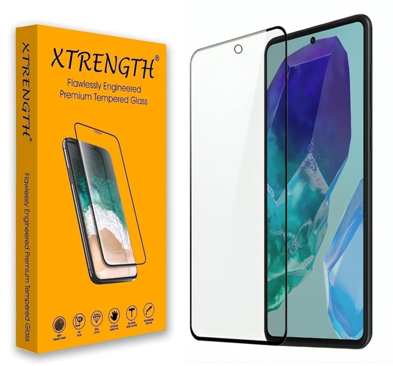 XTRENGTH Advanced HD+ Tempered Glass Screen Protector Designed for Samsung Galaxy M55 / M55s / F55 5G - Edge to Edge Full Screen Coverage with Easy Installation Kit (Anti-Scratch) - Image 1