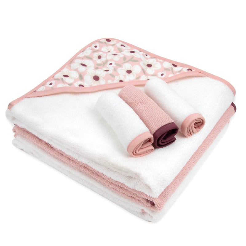 Baby Essentials Hooded Baby Bath Towel and Washcloth 6 Piece Set for Newborns, Infants & Toddlers, Boys & Girls Baby Hooded Towels Set - Image 2