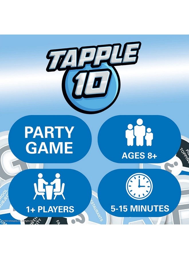USAopoly USAopoly Tapple 10 | Featuring 10 Different Games in 1 | Fast-Paced Fun Family Card Game in Portable Packaging | 1 or More Players, Ages 8+  - Image 2