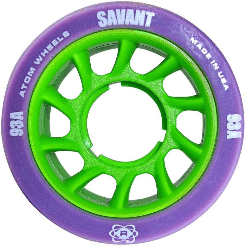 ATOM Savant Skate Wheels Purple 93A Set of 4 - Image 2