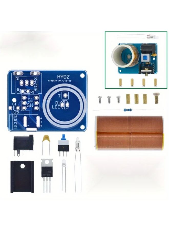 DIY Mini Tesla Coil Module Kit 1 Set Of Spare Parts Electronic Science Project - Image 3