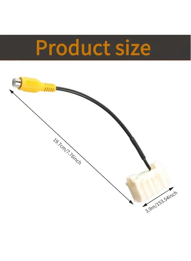 1 قطعة كاميرا احتياطية هارنس RCA إلى محول شاشة ستيريو OEM كابل إدخال كاميرا الرؤية الخلفية - Image 2
