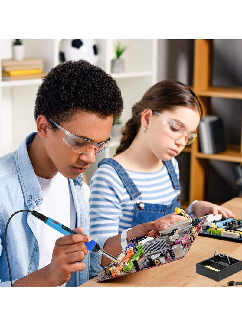 Y&D Soldering Iron Kit, Electronics 60W Adjustable Temperature Iron, 5pcs Tips, Solder, Rosin, Solder Wick, Stand and Other Kits in Portable Toolbox - Image 5