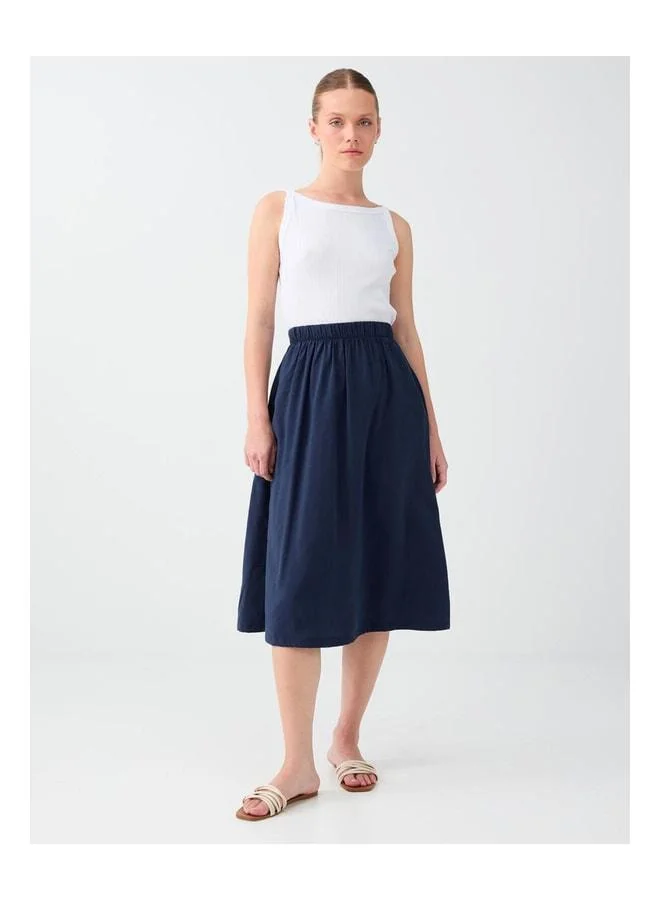 Jimmy Key White Round Neck Cotton Blend Textured Tank Top.