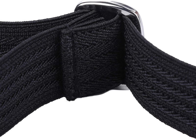 WELROG Toddler Kids Adjustable Buckle Belt - Elastic Child Silver Buckle Belts for Girls Boys - Image 4