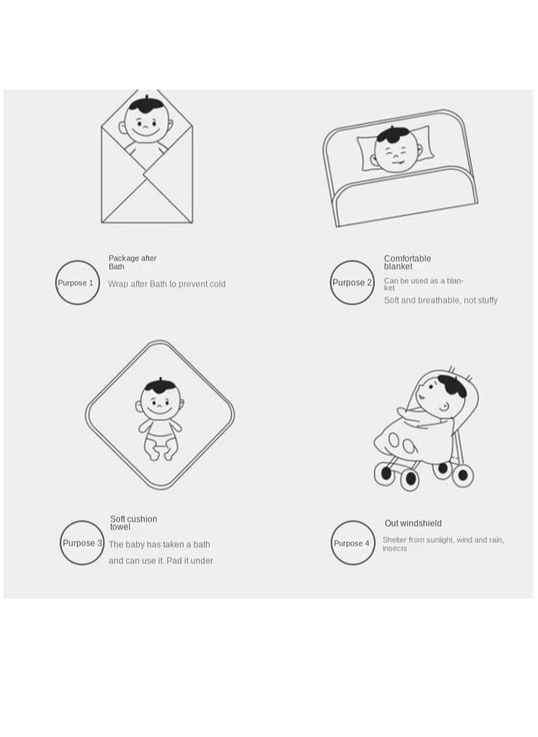 Y&D 1-Piece Cartoon White Minnie Baby Blanket  - Image 5