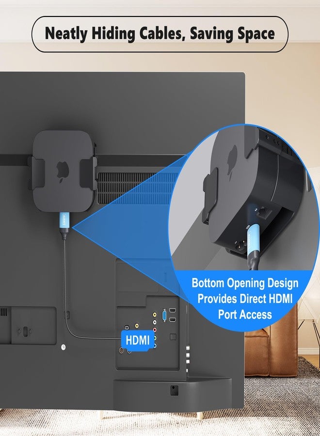 AENTGIU Behind TV Mount for Apple TVs, TV Wall Bracket Holder Back of All Brand and Size Television, Compatible with All Apples TVs Generations (Including all 4K+ Models) - Image 5