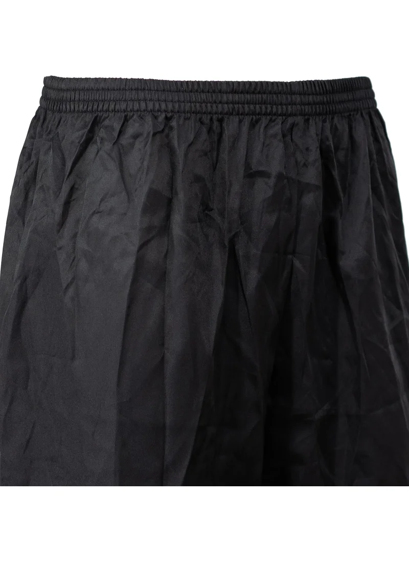 Oppland Men's Satin Fabric Shorts Solid Color Elastic Waist No Pocket Lightweight Fabric
