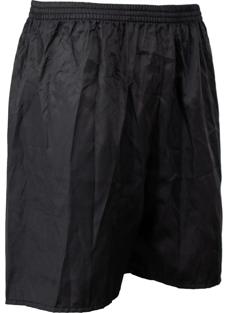 Oppland Men's Satin Fabric Shorts Solid Color Elastic Waist No Pocket Lightweight Fabric