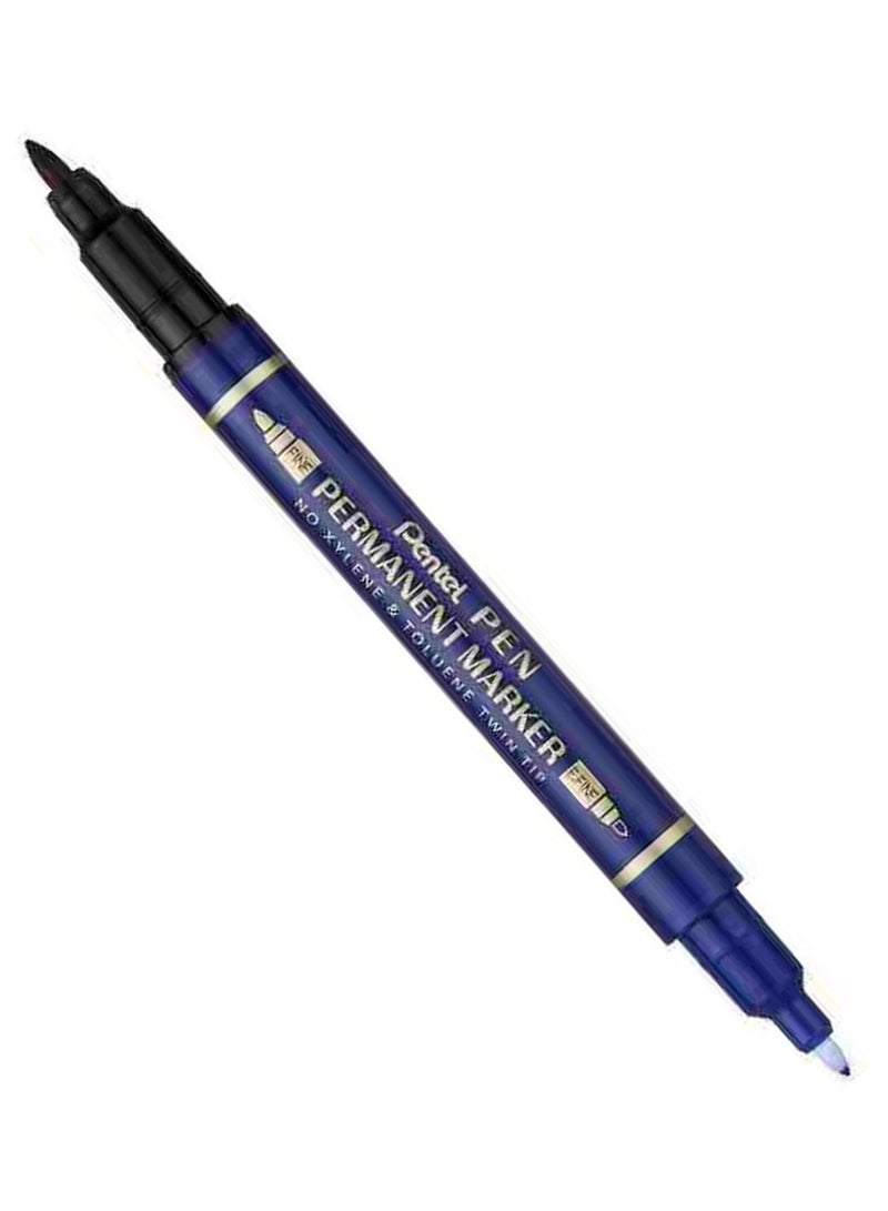 Pentel  markers دائمة مزدوجة الطرف 12 قطعة متعددة الألوان - Image 2