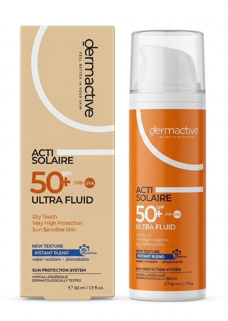 Acti Solaire Sunscreen Ultra Fluid SPF 50+ Dry Touch for Oily & Sensitive Skin - 50 Ml