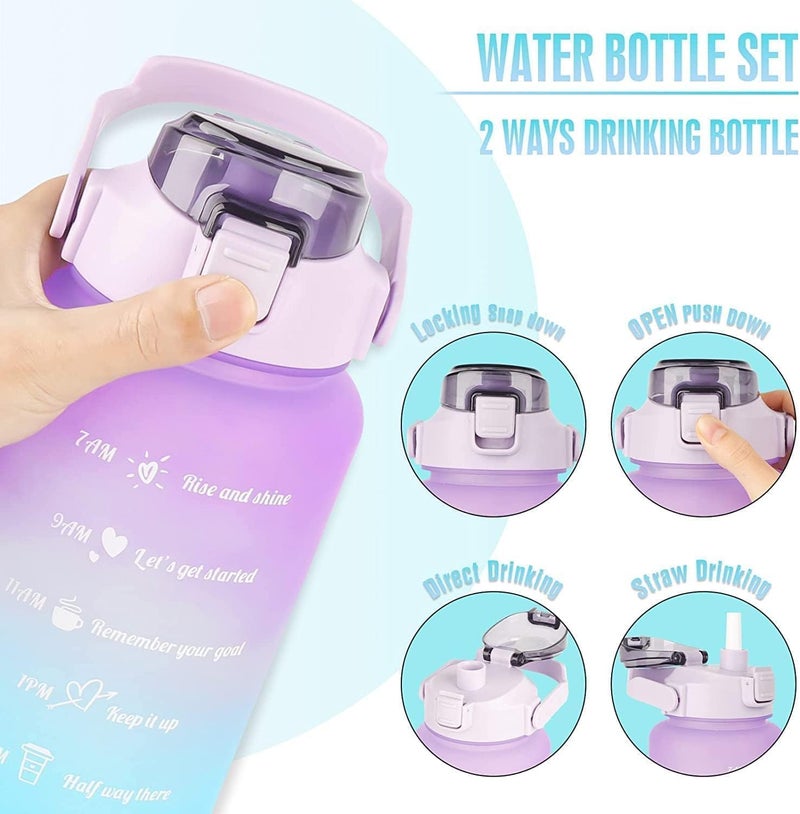 LOXBEE Time marker water bottle Gym Gallon Bottle for Men 2 Litre Water Bottle for Gym Workout Motivational Sipper Bottle for Adults Gallon Gym Water Bottle for Home Fitness for Men Women - Image 3