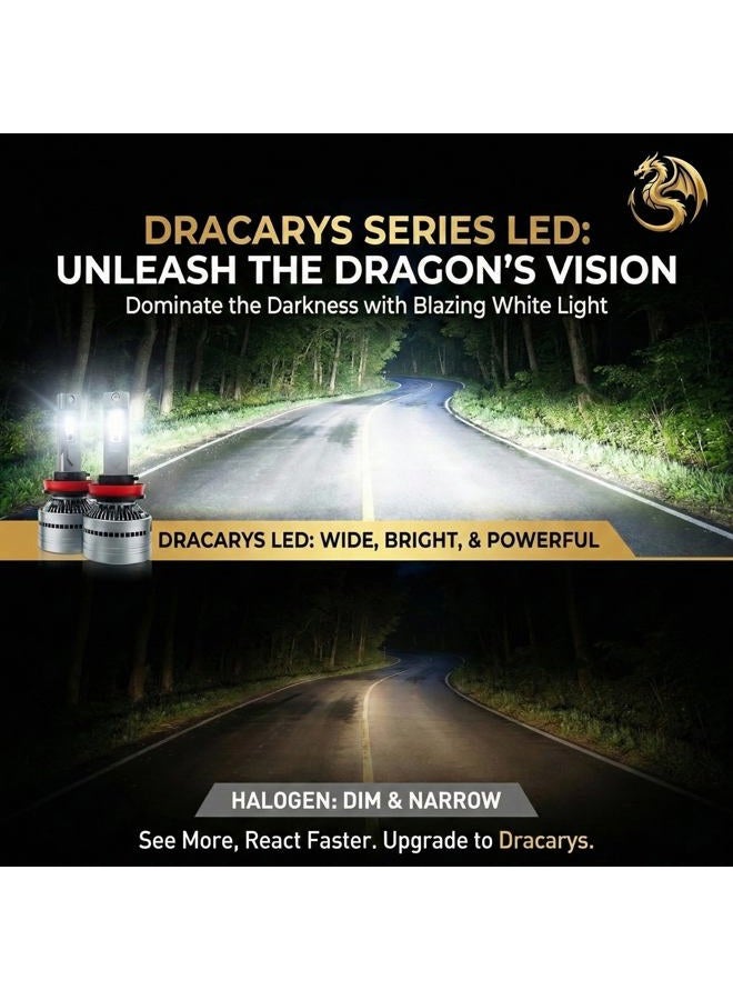 LUXSTER Dracarys 100000LM 9007 LED Bulbs with Vapor Chamber Cooling, 55W/85W Dual Power Mode, Dual Beam, CANBUS Ready, HB5 Fog Lights, 6500K Xenon White, 2 Pack - Image 3