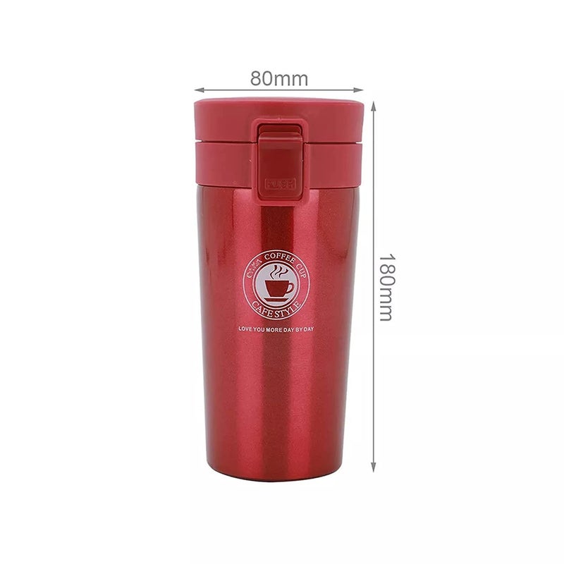 JIGVA JIGVA Coffee Mug Double Wall Stainless Steel Vacuum Insulated Travel Tea and Coffee Tumbler with Flip Lid Mesh Filter Hot and Cold for 6 Hours Multicolor  - Image 2