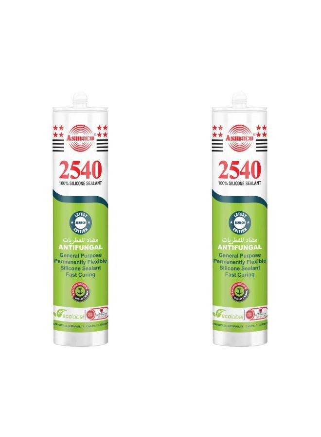 Asmaco 2540 Silicone Sealant - Brown - 280 Ml - Set of 02